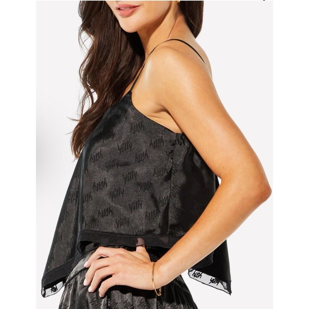 YITTY by Lizzo Sattin Pretty‎ Flowy Iconic Black Camisole Size Medium NWT